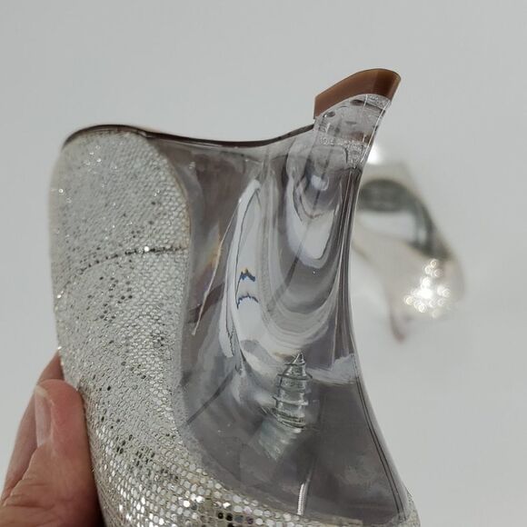 Worthington 6M silver glitter lucite heals, - Picture 5 of 10